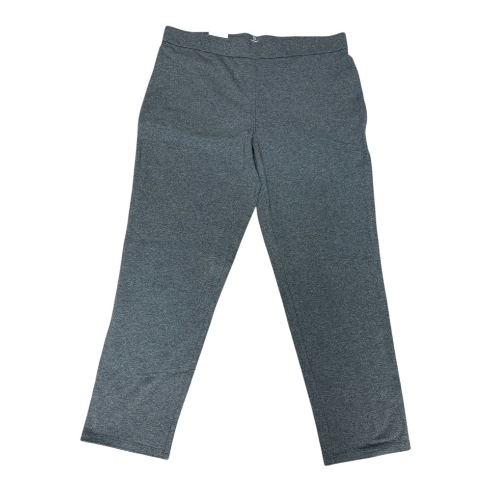 Talbots Grey Heather Pull-on Casual Straight Knit Pants, NWT, XL